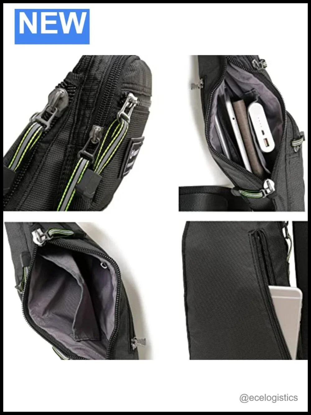 Water-Resistant Nylon Sling Bag Crossbody Backpack Casual Daypack EDC